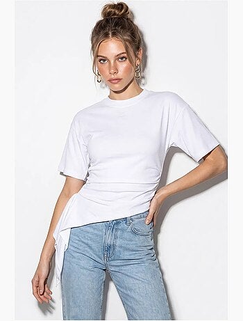 Blouse ajustée en jersey avec drapé lucci