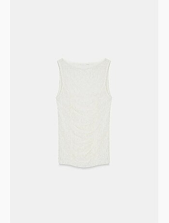 Blouse ajustée sans manches en dentelle dilvin