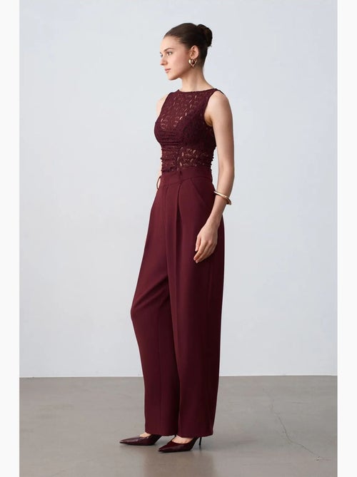 Blouse ajustée sans manches en dentelle dilvin - Kiabi