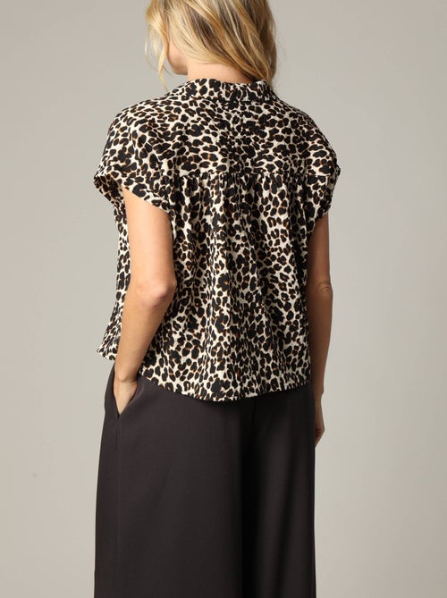 Blouse ALIZIA 100% polyester à la coupe droite avec imprimé 'Deeluxe' - Kiabi