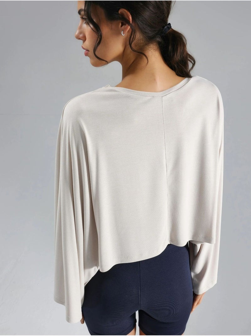 Blouse ample à col bateau busem Beige argile - Kiabi