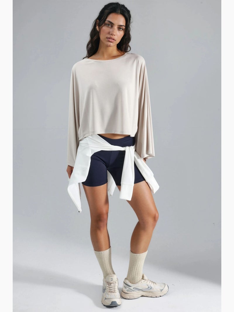 Blouse ample à col bateau busem Beige argile - Kiabi