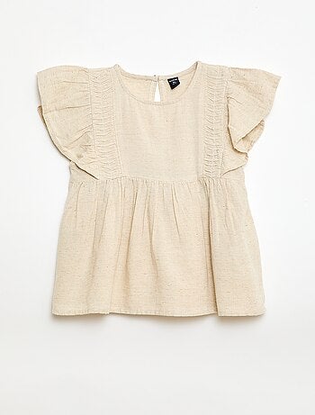 Blouse ample en lin mélangé