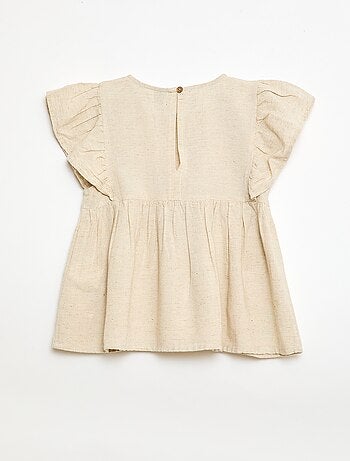 Blouse ample en lin mélangé