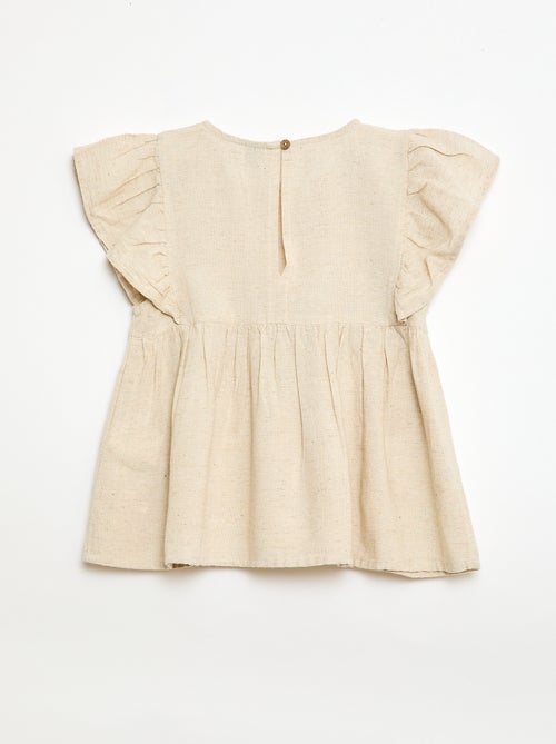 Blouse ample en lin mélangé - Kiabi