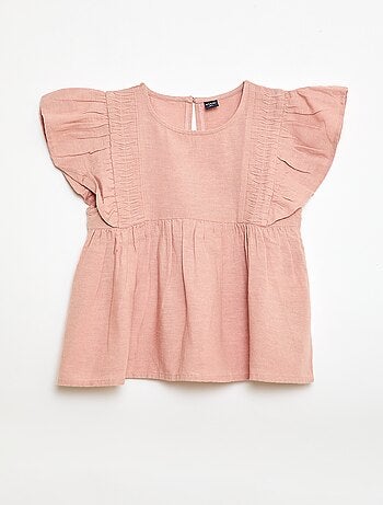 Blouse ample en lin mélangé