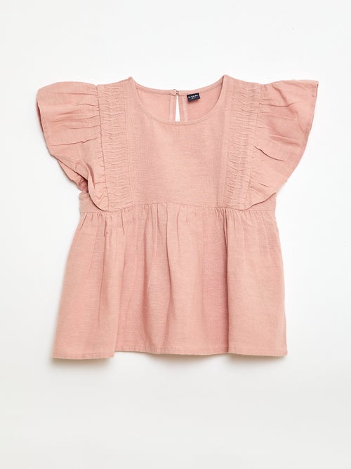 Blouse ample en lin mélangé - Kiabi