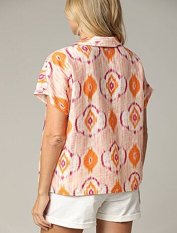 Blouse ample en viscose avec imprimés ethniques colorés 'Deeluxe'