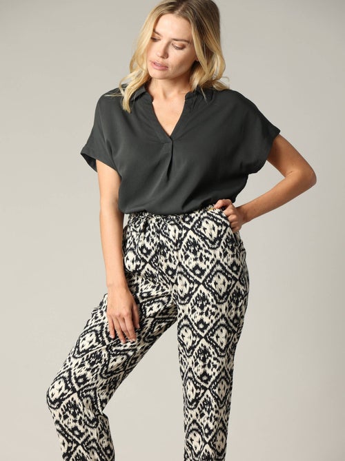 Blouse ample en viscose avec manches courtes 'Deeluxe' - Kiabi