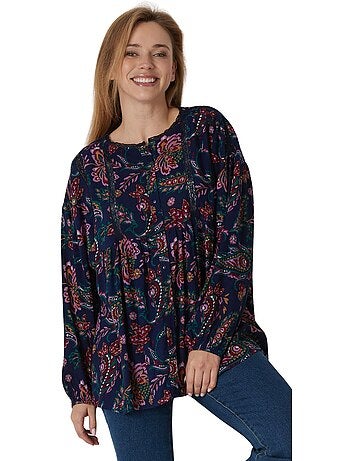 Blouse ample froncée