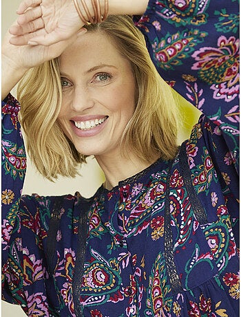 Blouse ample froncée