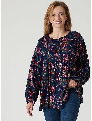 Blouse ample froncée