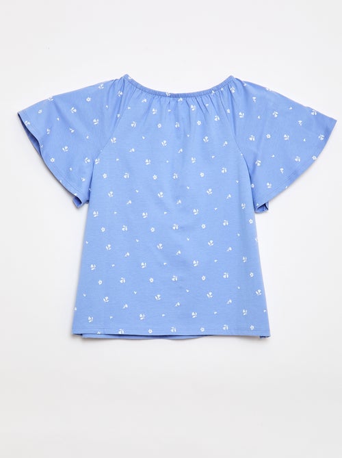 Blouse avec col élastiqué - Collection facile à enfiler - Kiabi