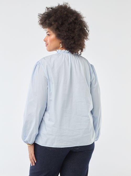 Blouse avec col montant volanté - Kiabi