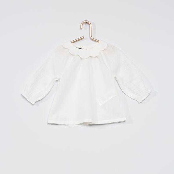 Blouse Avec Collerette Bebe Fille Blanc Kiabi 8 00