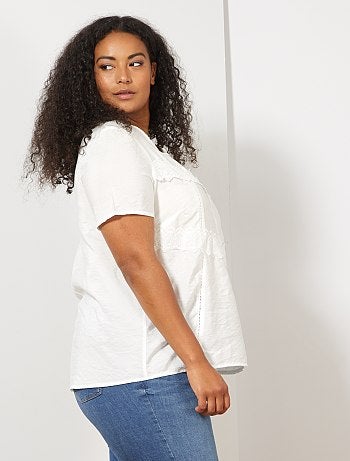 Blouse avec détails en macramé - Kiabi