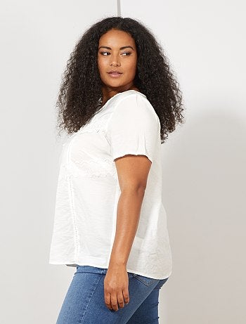 Blouse avec détails en macramé - Kiabi