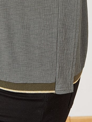 Blouse avec finition élastiquée brillante - Kiabi