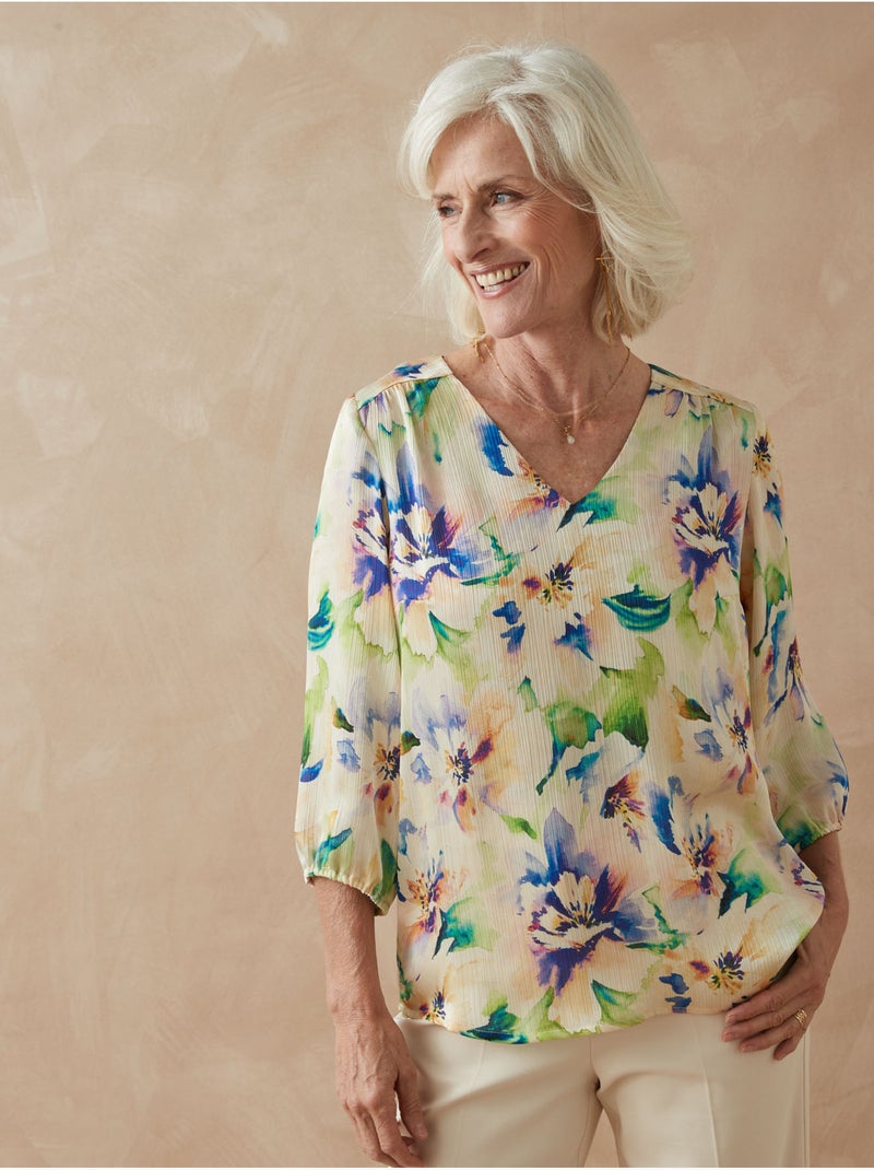 Blouse avec fronces - DAXON Vert - Kiabi