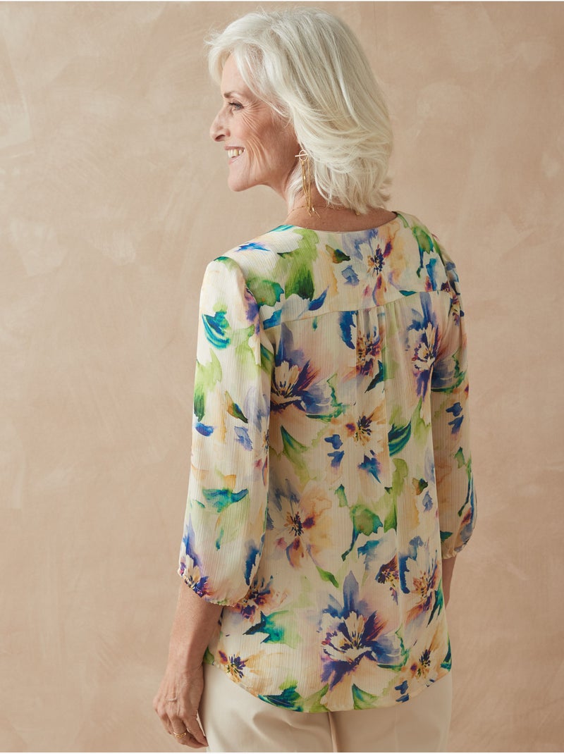 Blouse avec fronces - DAXON Vert - Kiabi