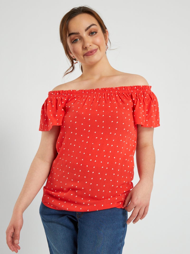 Blouse avec imprimé - So Easy Rouge - Kiabi