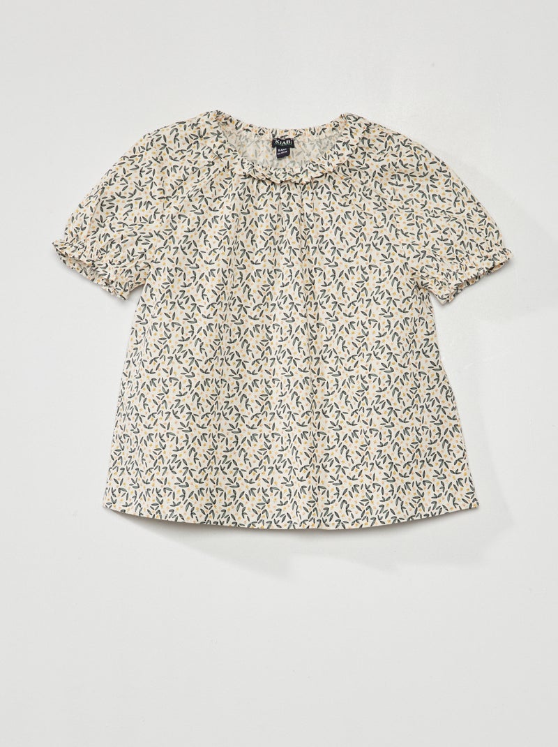 Blouse avec imprimé Blanc - Kiabi
