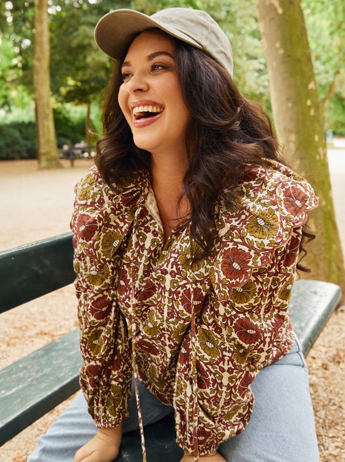 Blouse avec large col claudine - Kiabi