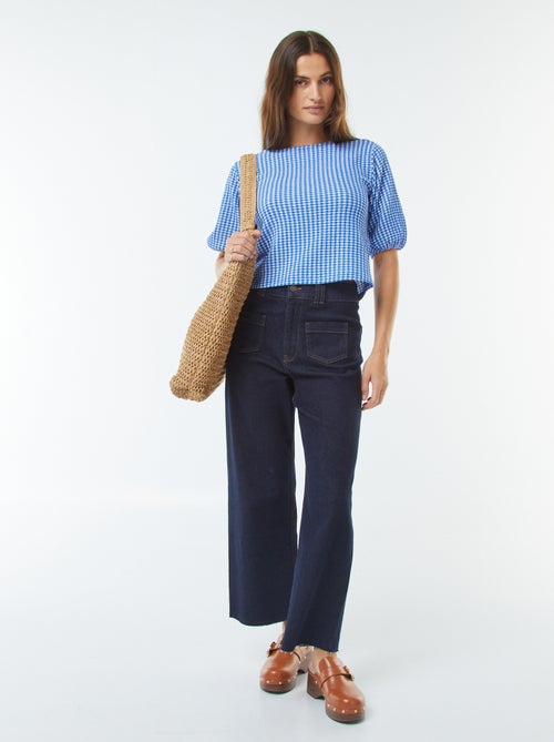 Blouse avec liens à nouer - Kiabi