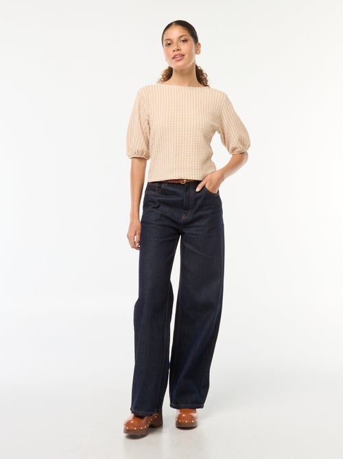 Blouse avec liens à nouer - Kiabi