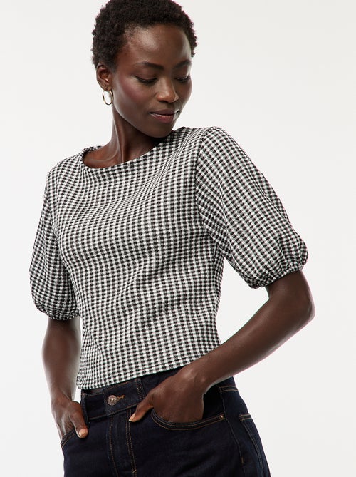 Blouse avec liens à nouer - Kiabi