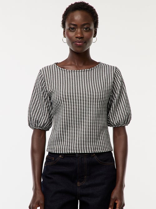 Blouse avec liens à nouer - Kiabi