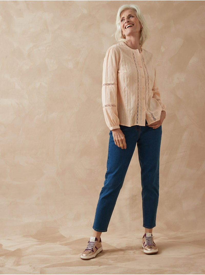 Blouse avec macramé - DAXON Saumon - Kiabi