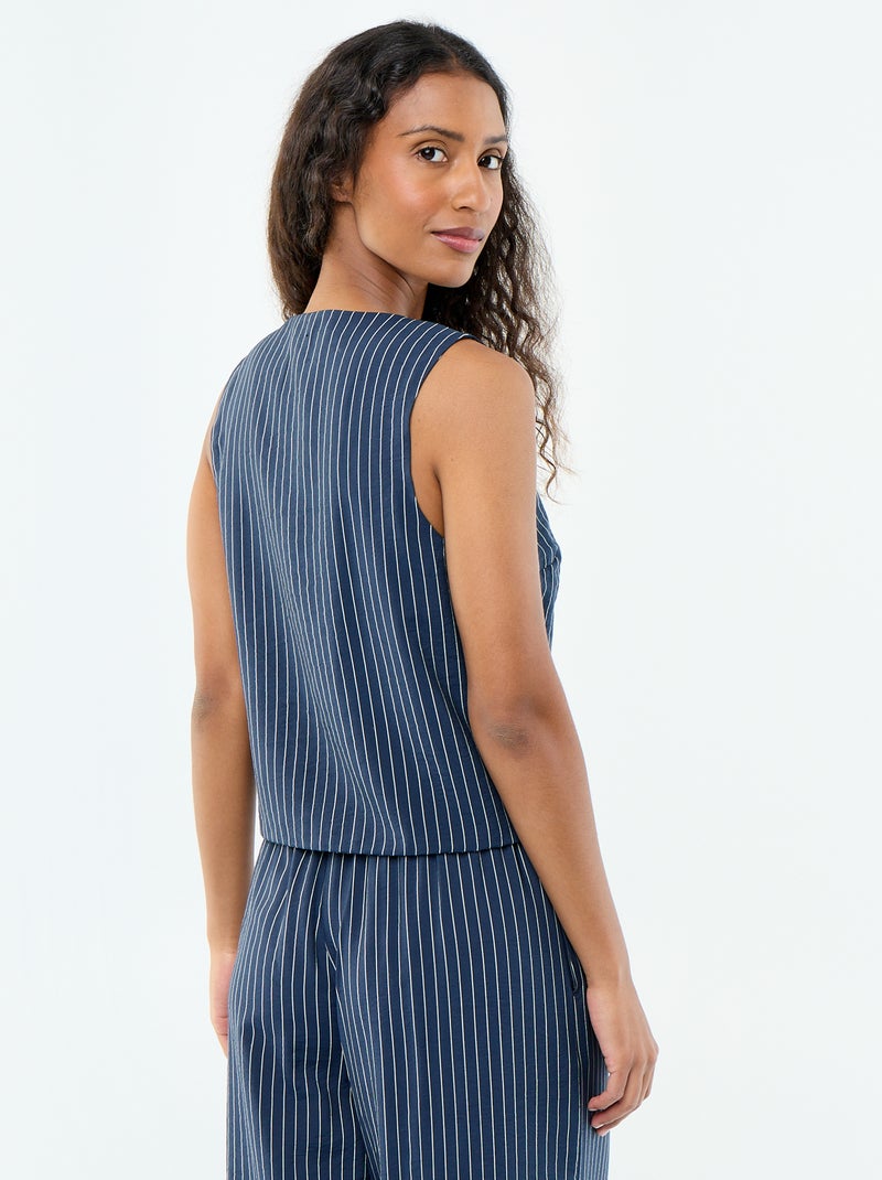 Blouse avec nœuds Bleu - Kiabi