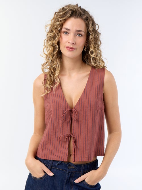 Blouse avec nœuds - Kiabi Blouse avec nœuds - Kiabi
