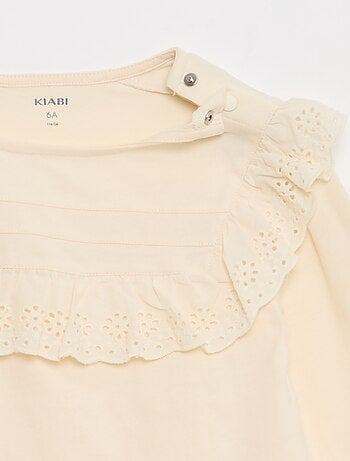 Blouse avec plastron avec broderies anglaises - So Easy
