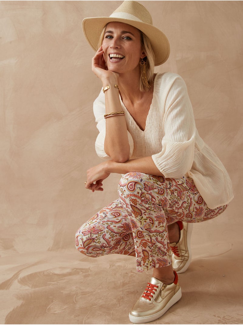 Blouse avec smocks - DAXON Ecru - Kiabi