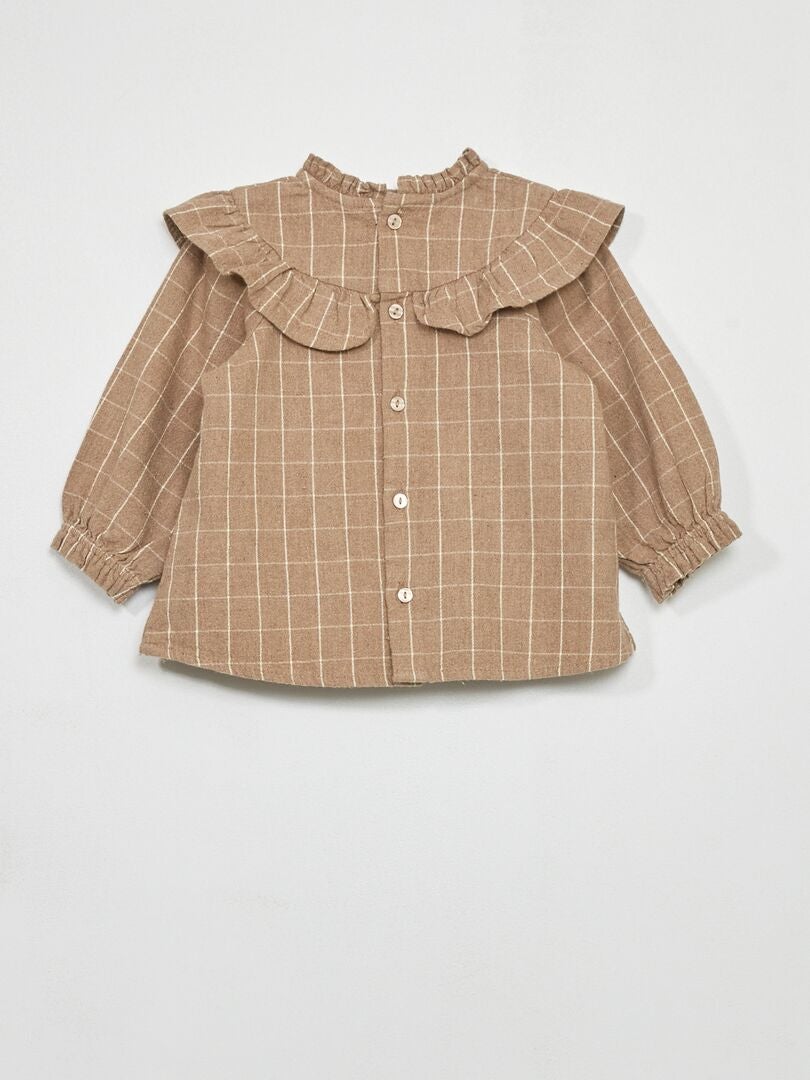 Jupe Morgan Beige à Volants - Taille 34 - Couleurs Beige, Marron, Rosé - Occasion En Excellent état