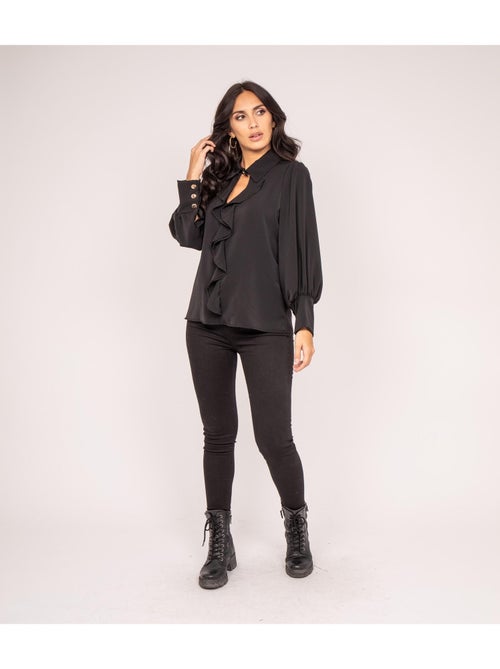 Blouse avec volants OKIER - Kiabi