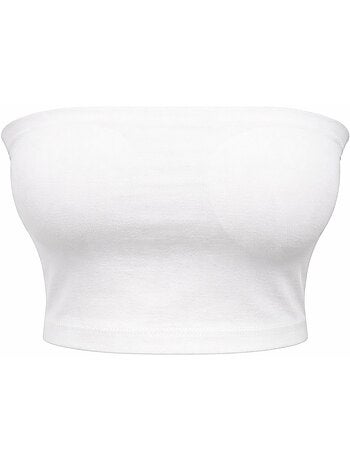 Blouse bandeau courte sans bretelles mixray