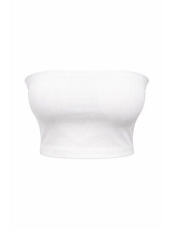 Blouse bandeau courte sans bretelles mixray