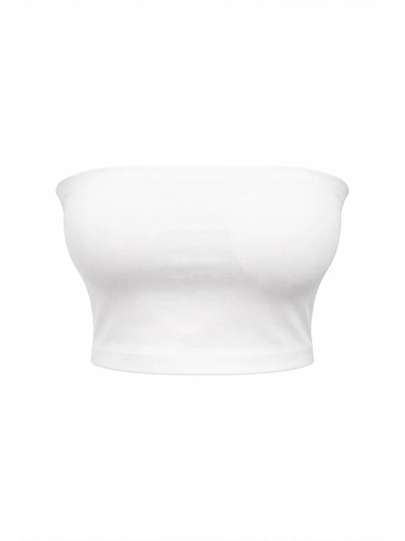 Blouse bandeau courte sans bretelles mixray Blanc - Kiabi