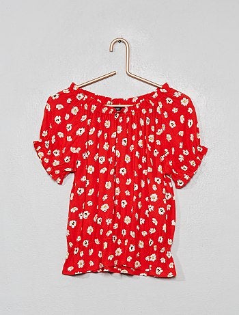 Blouse bardot fleurie