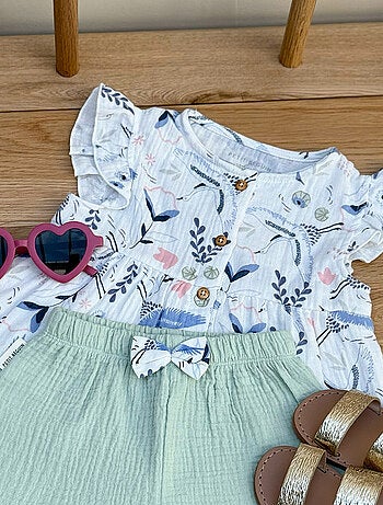 Blouse bébé en gaze de coton Tiana