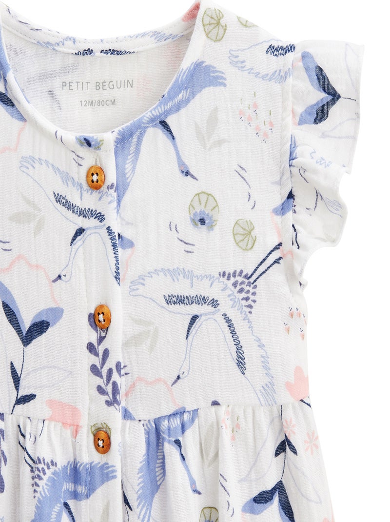 Blouse bébé en gaze de coton Tiana Ecru - Kiabi