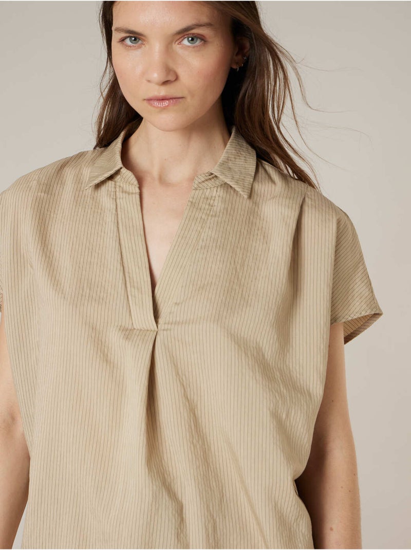 Blouse beige femme fluide 'Deeluxe' Beige - Kiabi