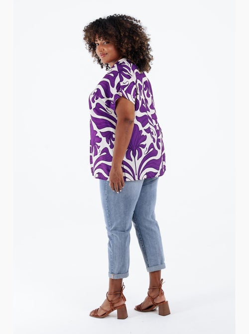 Blouse bicolore à imprimé floral PAPRIKA - Kiabi