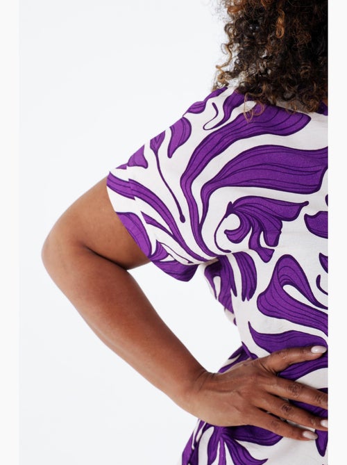 Blouse bicolore à imprimé floral PAPRIKA - Kiabi