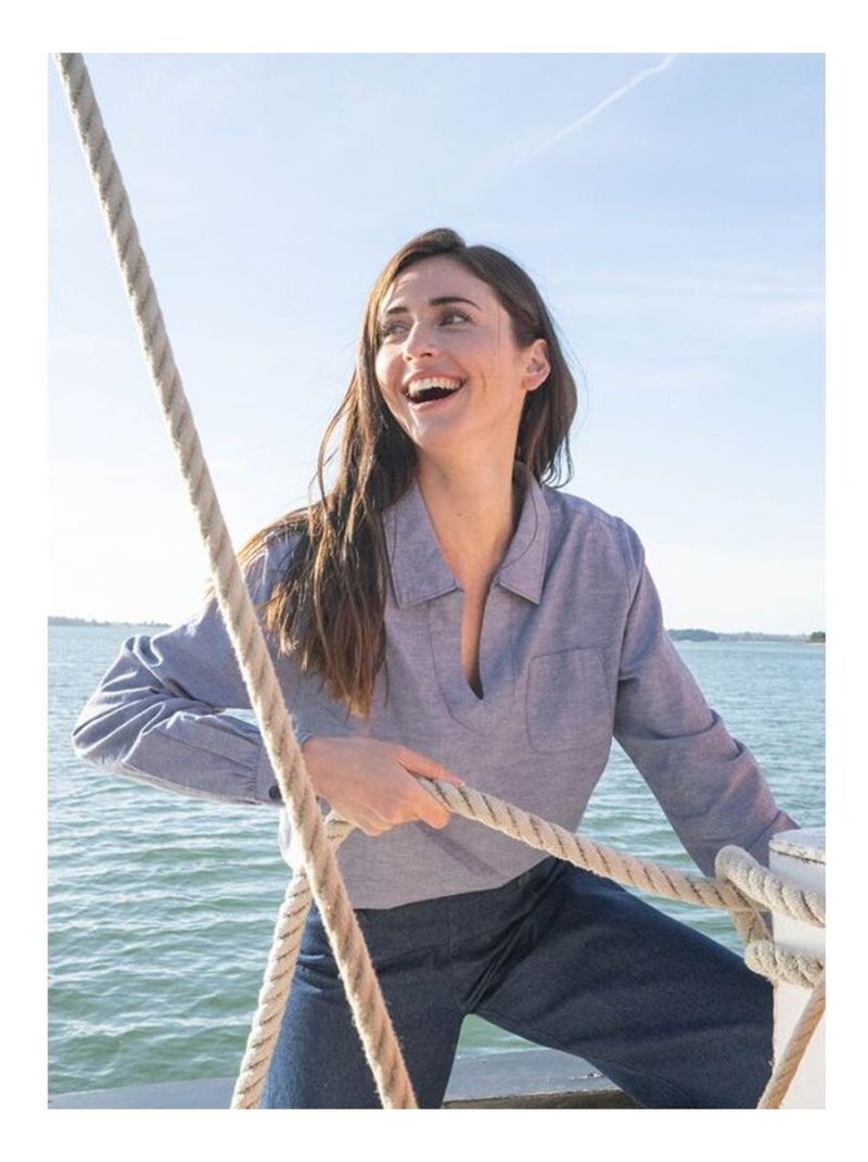 Blouse bleu marine Femme Bleu marine - Kiabi