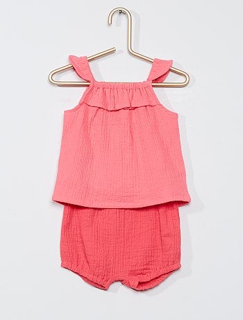 Blouse + bloomer lange