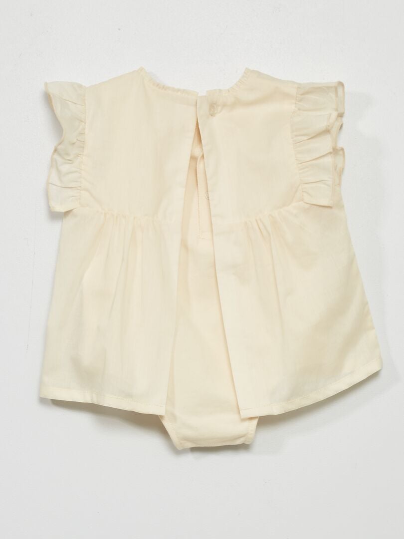 Blouse body sans manches Ecru - Kiabi